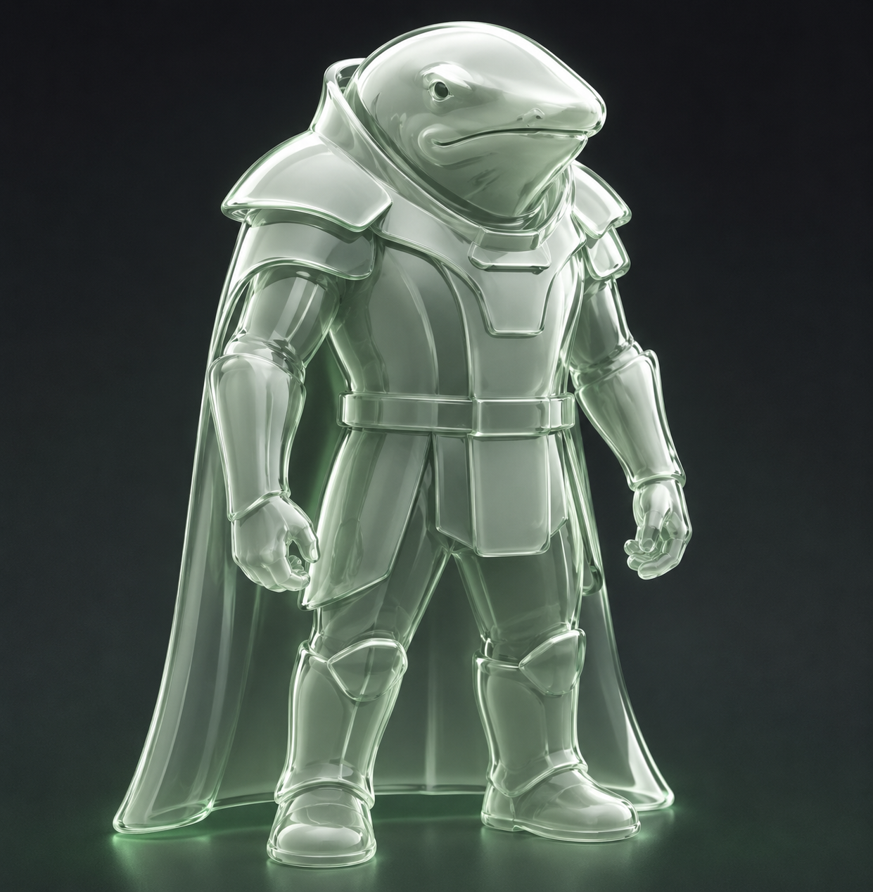PONSWHALE armored whale character